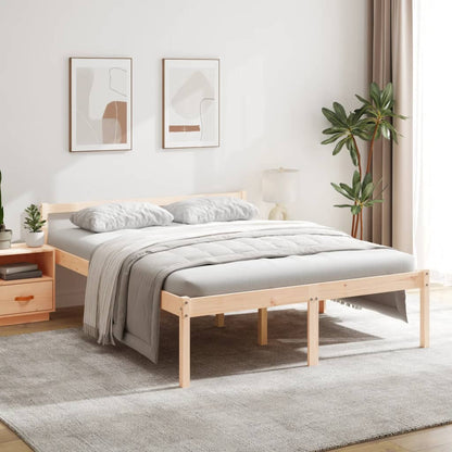 Letto per Anziani 160x200 cm in Legno Massello di Pino | homemem39