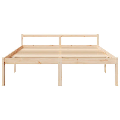 Letto per Anziani 200x200 cm in Legno Massello di Pino - homemem39