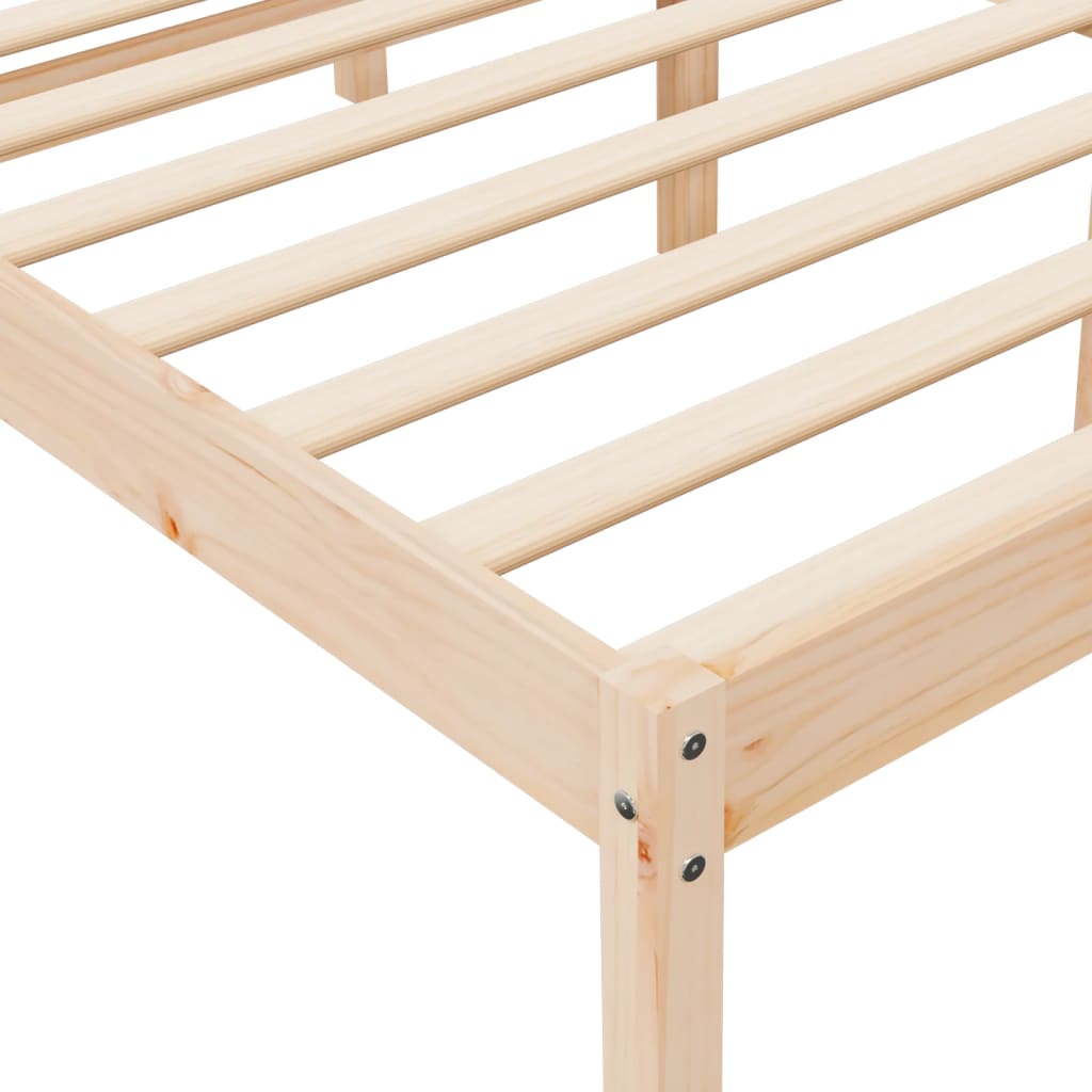 Letto per Anziani 200x200 cm in Legno Massello di Pino - homemem39