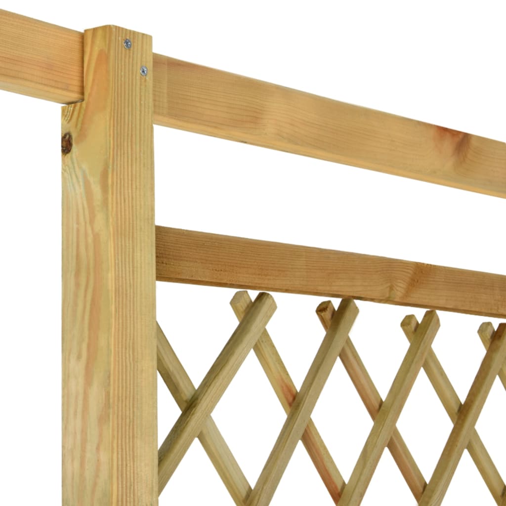 Pergola Angolare con Panca 166x81x174 cm Legno Pino Impregnato | homemem39
