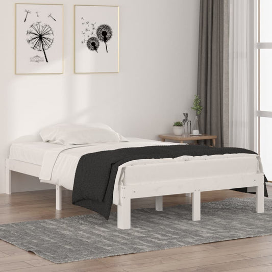 Giroletto Bianco in Legno Massello 120x190 cm Small Double | homemem39