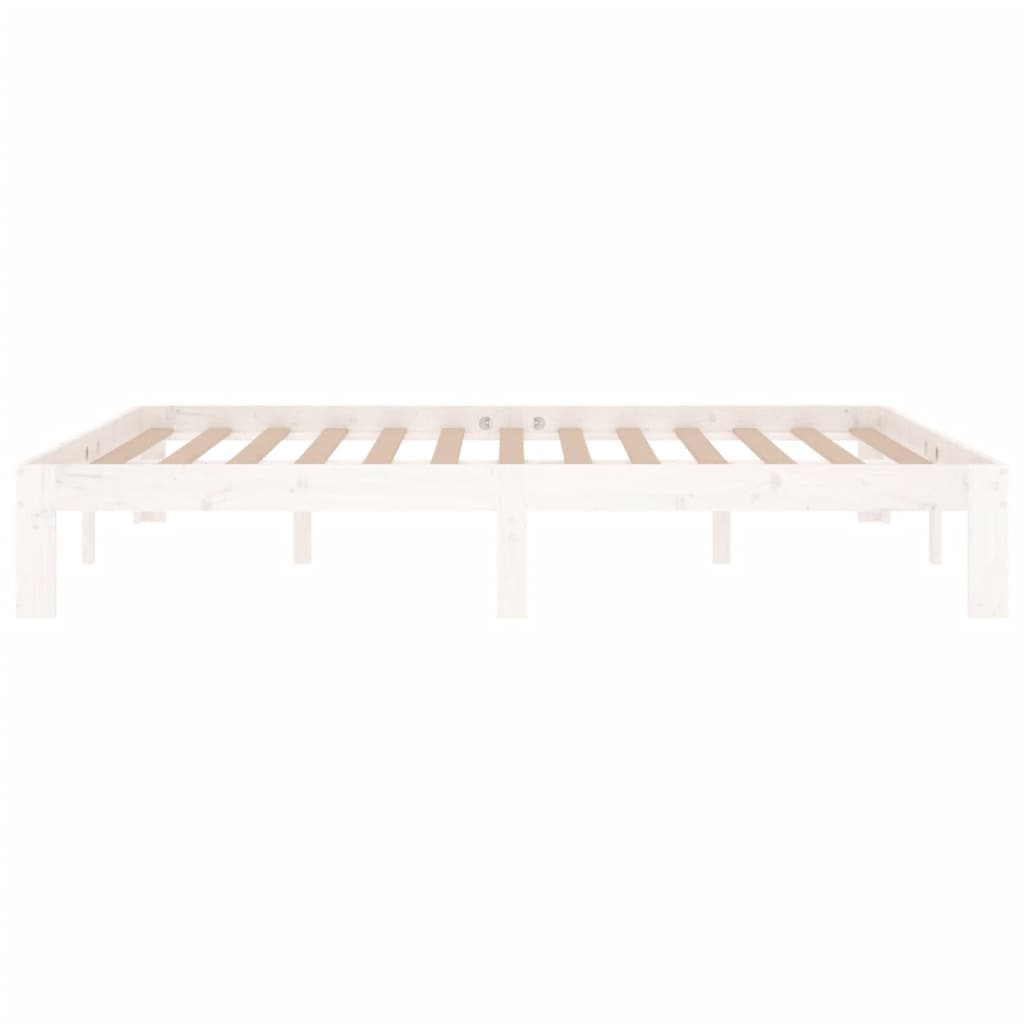 Giroletto Bianco in Legno Massello di Pino 140x190 cm - homemem39