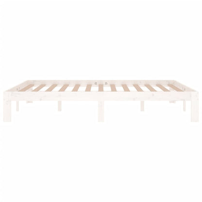 Giroletto Bianco in Legno Massello di Pino 140x190 cm - homemem39