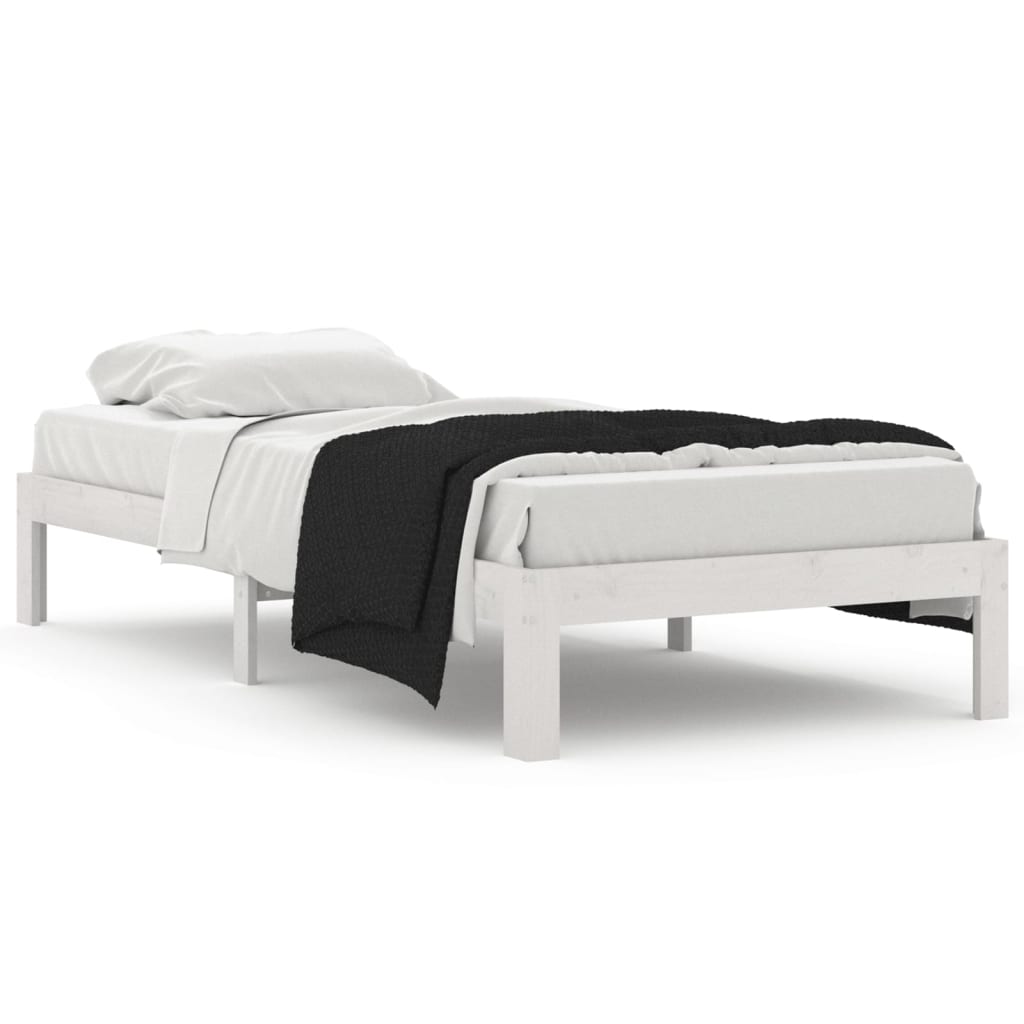 Giroletto Bianco in Legno Massello di Pino 90x200 cm | homemem39