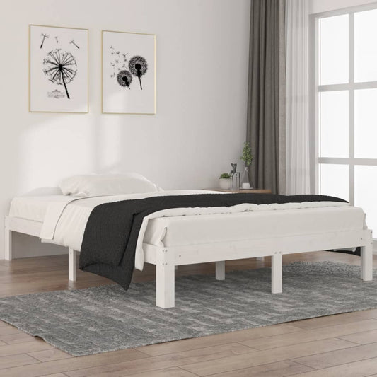 Giroletto Bianco in Legno Massello di Pino 140x200 cm | homemem39