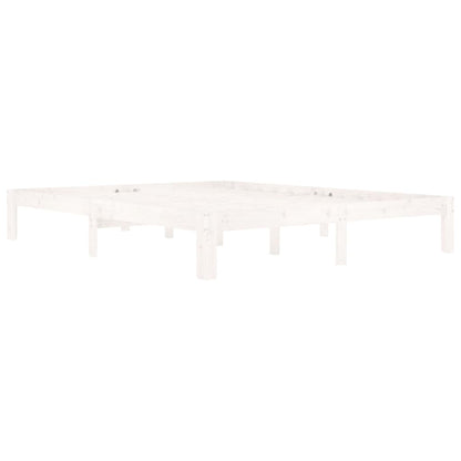 Giroletto Bianco in Legno Massello di Pino 160x200 cm | homemem39