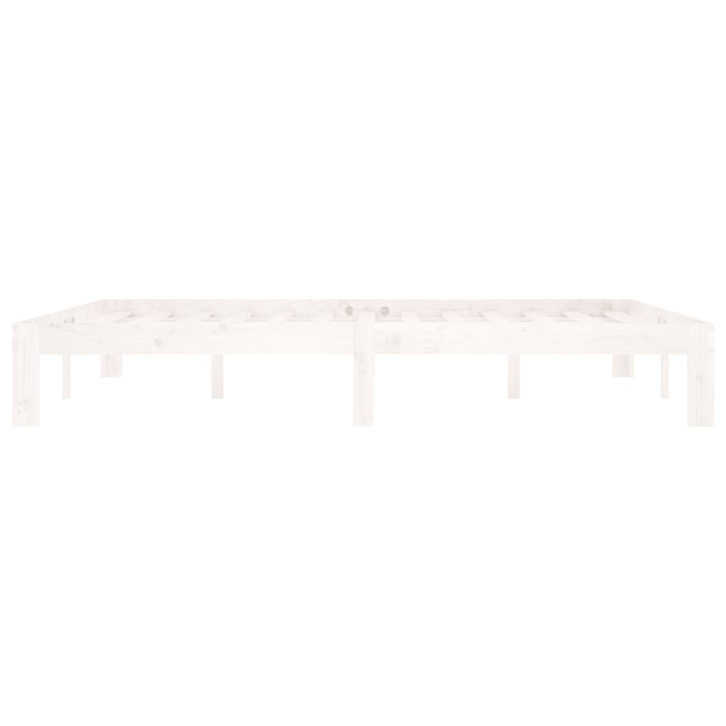 Giroletto Bianco in Legno Massello di Pino 160x200 cm | homemem39