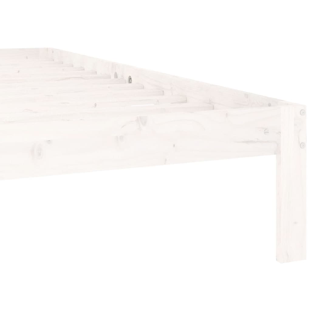 Giroletto Bianco in Legno Massello di Pino 160x200 cm | homemem39