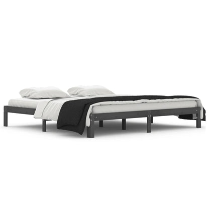 Giroletto Grigio in Legno Massello di Pino 200x200 cm | homemem39