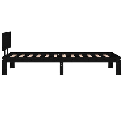 Giroletto in Legno Massello Nero 75x190 cm Small Single | homemem39