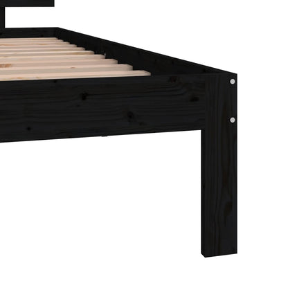 Giroletto in Legno Massello Nero 75x190 cm Small Single | homemem39