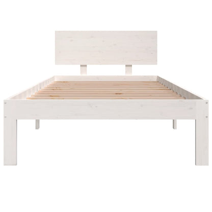 Giroletto Bianco in Legno Massello di Pino 90x200 cm | homemem39