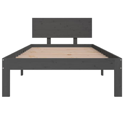 Giroletto Grigio in Legno Massello di Pino 90x200 cm | homemem39