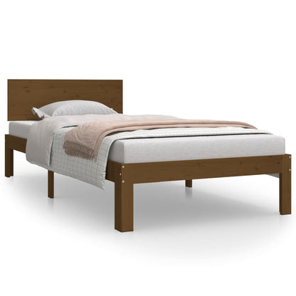 Giroletto Marrone Ambra in Legno Massello di Pino 90x200 cm | homemem39
