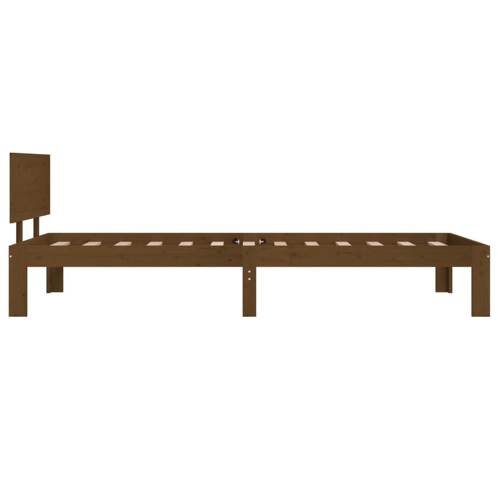 Giroletto Marrone Ambra in Legno Massello di Pino 90x200 cm | homemem39