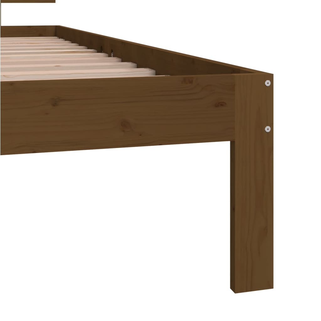 Giroletto Marrone Ambra in Legno Massello di Pino 90x200 cm | homemem39