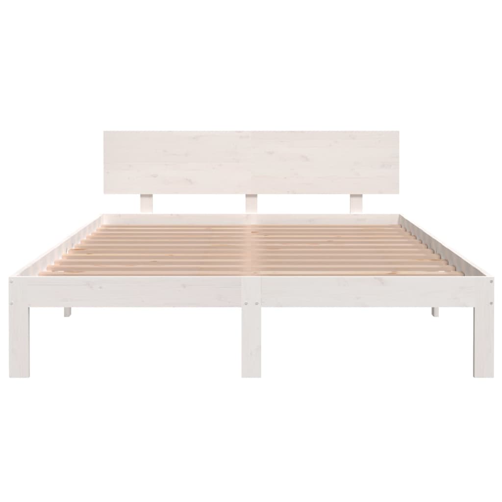 Giroletto Bianco in Legno Massello di Pino 140x200 cm | homemem39