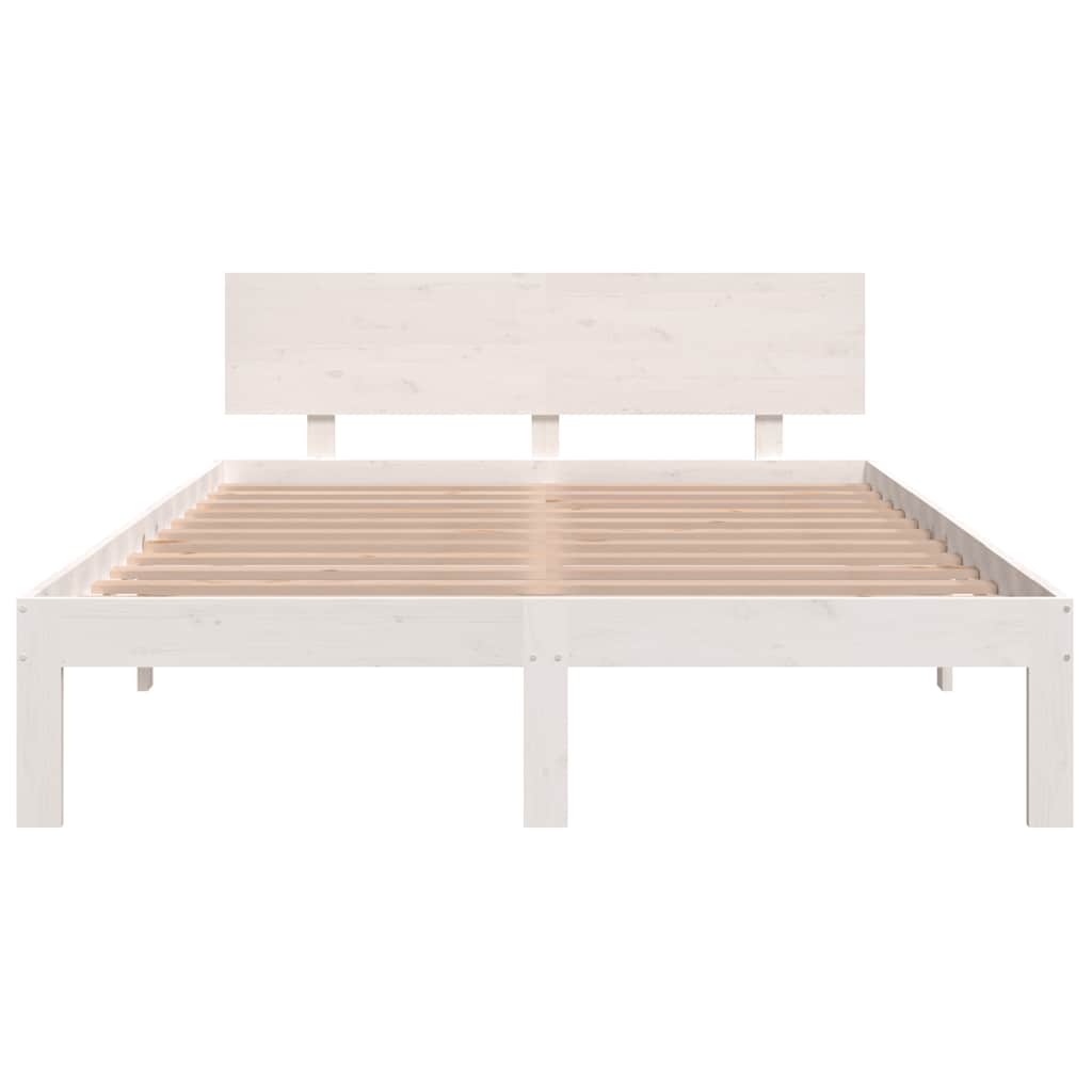 Giroletto Bianco in Legno Massello 150x200 cm King Size | homemem39