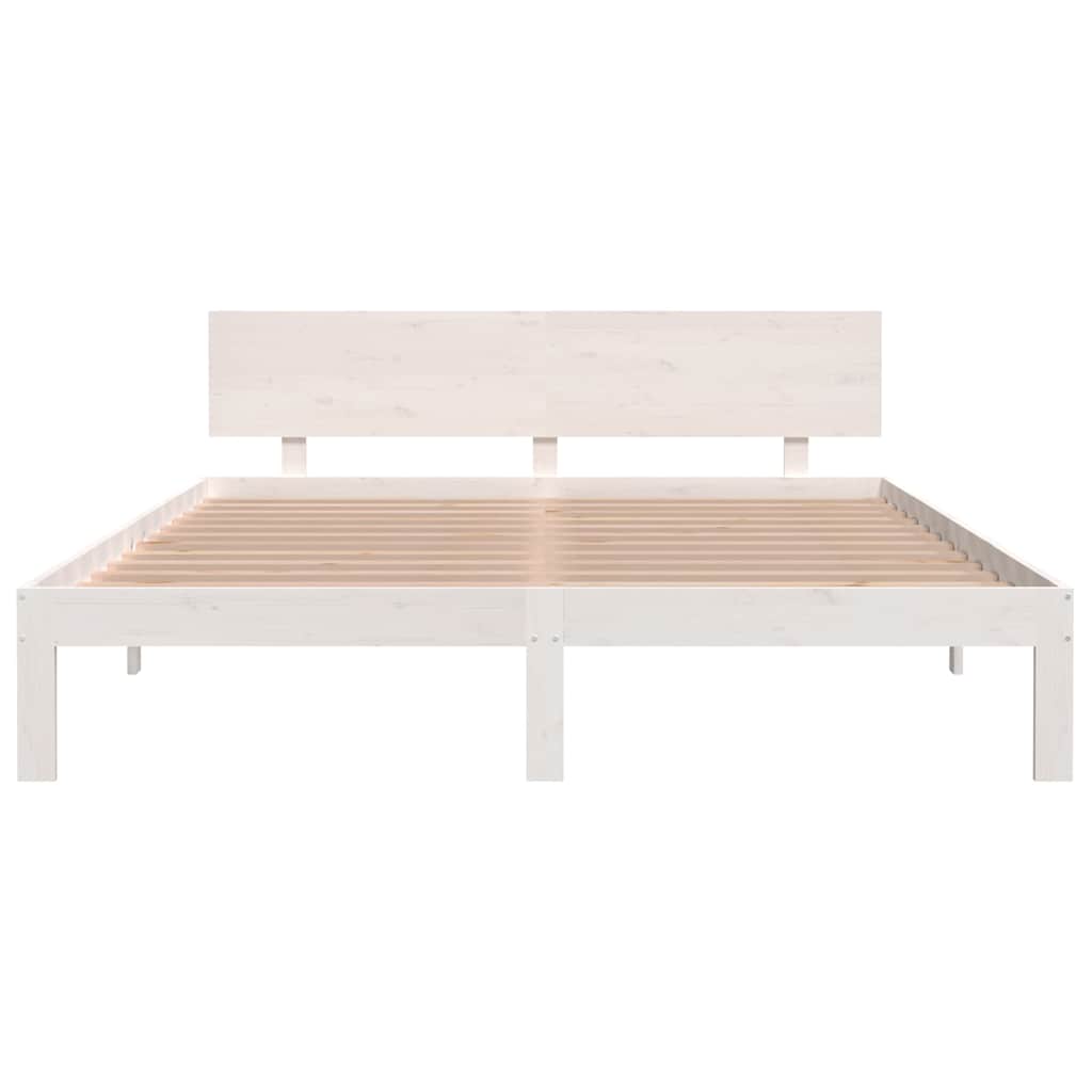 Giroletto Bianco in Legno Massello di Pino 160x200 cm