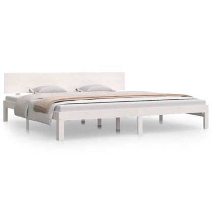 Giroletto Bianco in Legno Massello di Pino 200x200 cm | homemem39