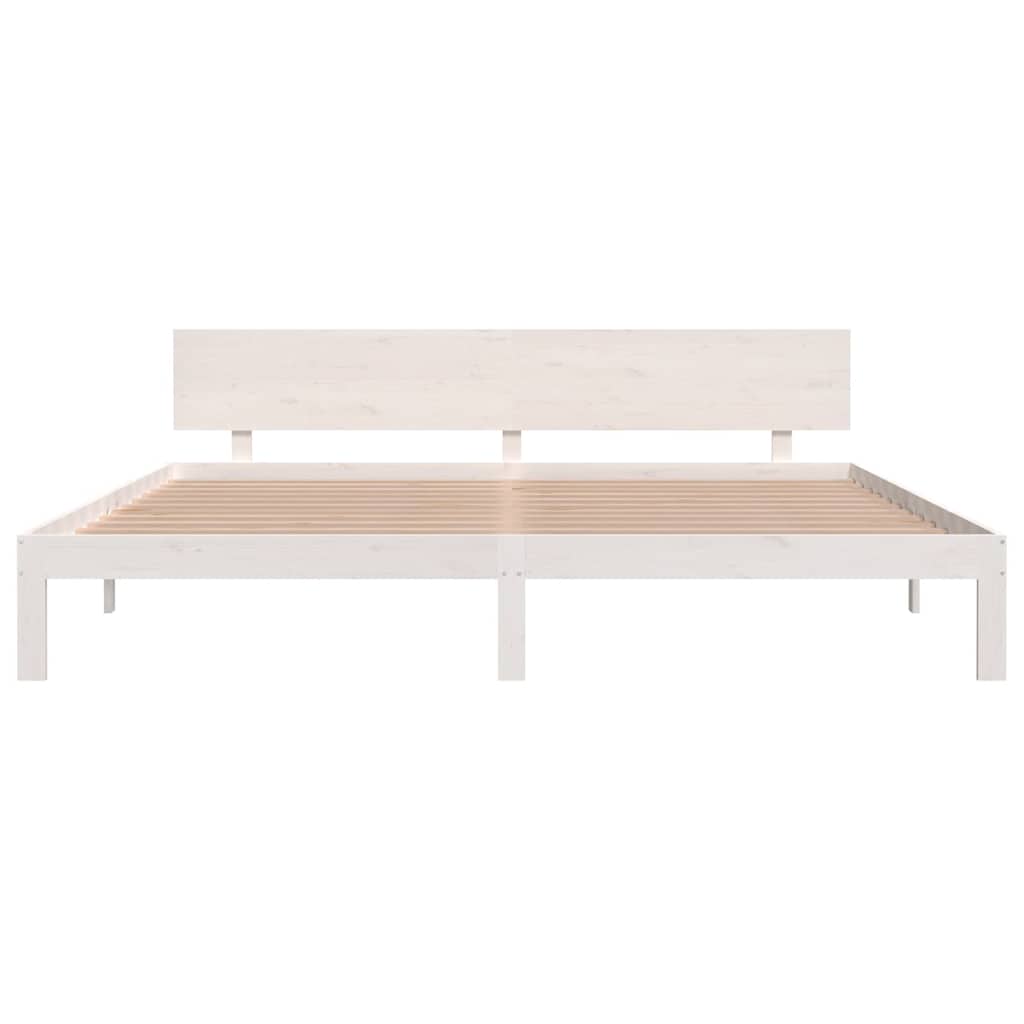 Giroletto Bianco in Legno Massello di Pino 200x200 cm | homemem39