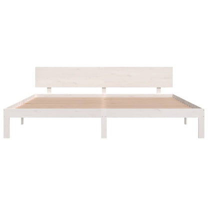 Giroletto Bianco in Legno Massello di Pino 200x200 cm | homemem39