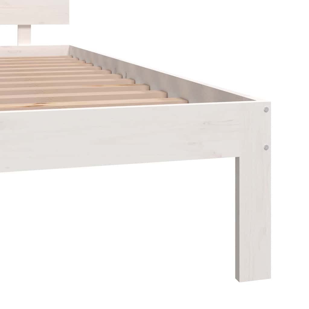 Giroletto Bianco in Legno Massello di Pino 200x200 cm | homemem39