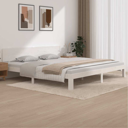 Giroletto Bianco in Legno Massello di Pino 200x200 cm | homemem39