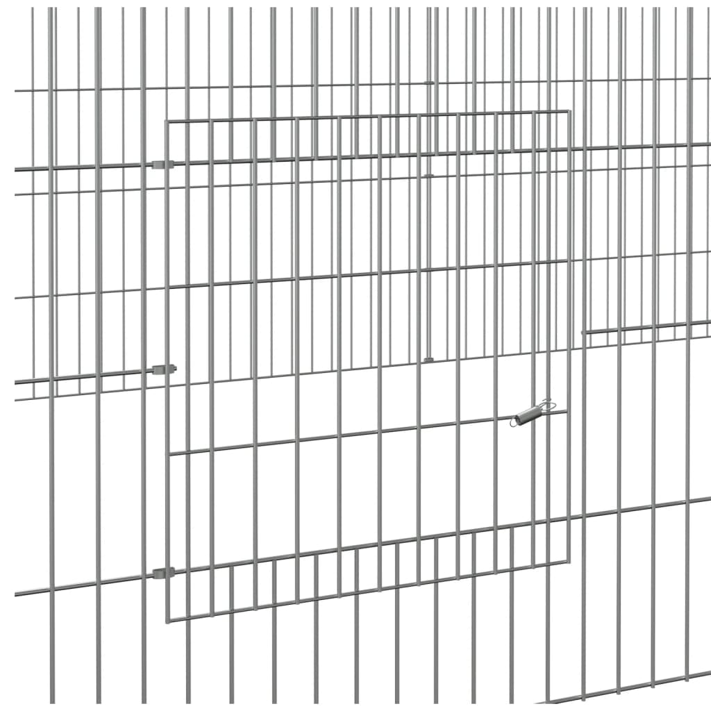 Conigliera con 5 Pannelli 541x109x54 cm Ferro Zincato