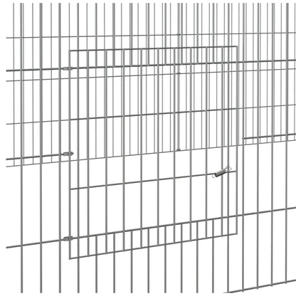 Conigliera con 5 Pannelli 541x109x54 cm Ferro Zincato