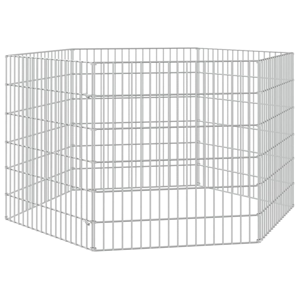 Recinto per Animali Ruspante 6 Pannelli 54x60 cm Ferro Zincato | homemem39