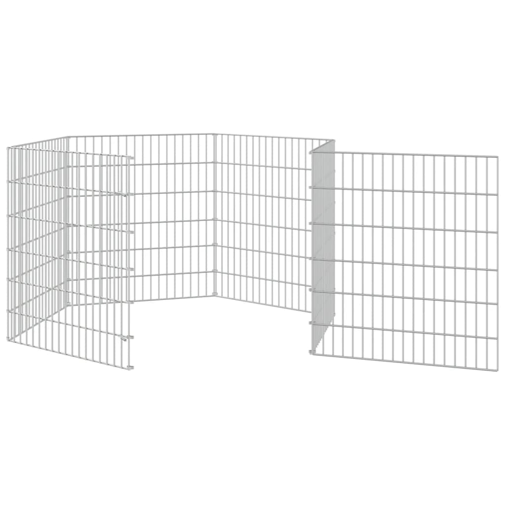 Recinto per Animali Ruspante 6 Pannelli 54x60 cm Ferro Zincato | homemem39