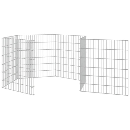 Recinto per Animali Ruspante 6 Pannelli 54x60 cm Ferro Zincato | homemem39