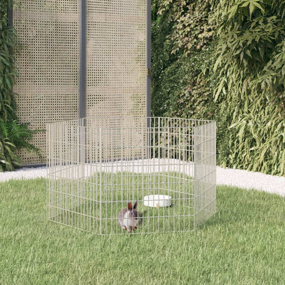 Recinto per Animali Ruspante 6 Pannelli 54x60 cm Ferro Zincato | homemem39