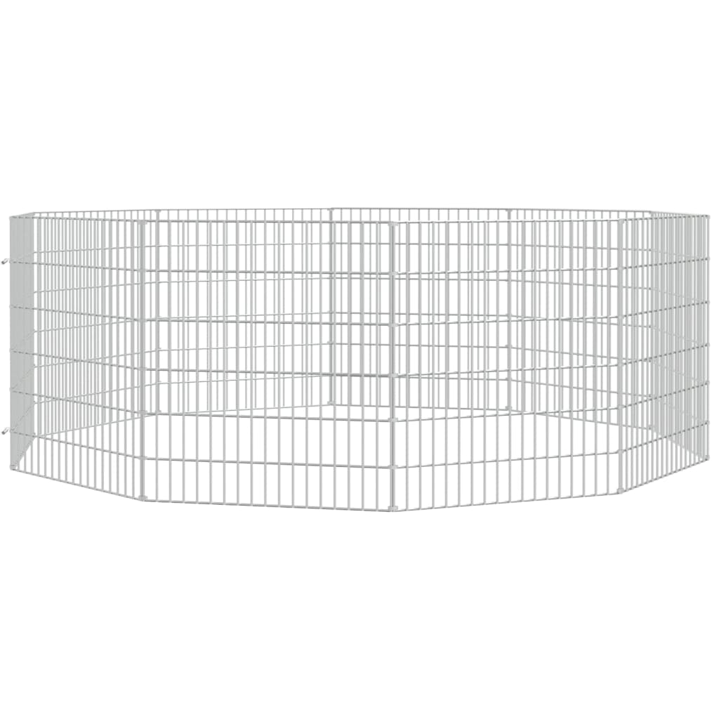 Recinto per Animali Ruspante 10 Pannelli 54x60 cm Ferro Zincato | homemem39