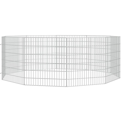 Recinto per Animali Ruspante 10 Pannelli 54x60 cm Ferro Zincato | homemem39