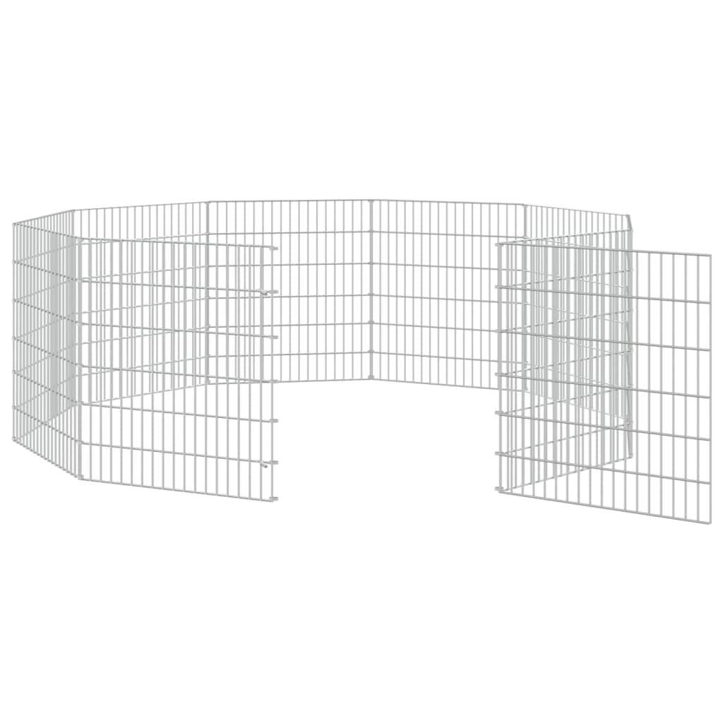 Recinto per Animali Ruspante 10 Pannelli 54x60 cm Ferro Zincato | homemem39