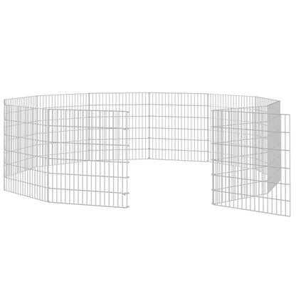 Recinto per Animali Ruspante 12 Pannelli 54x60 cm Ferro Zincato | homemem39