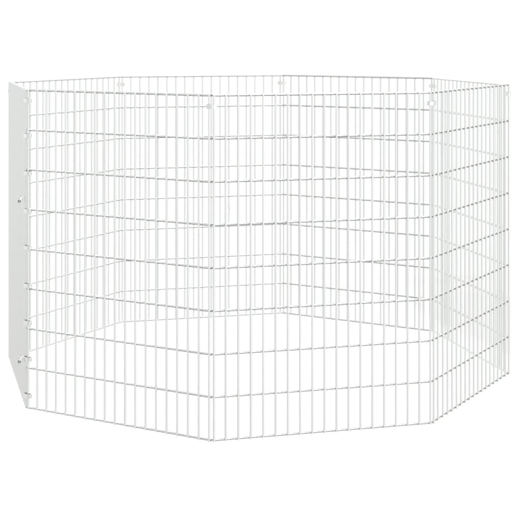 Recinto per Animali Ruspante 8 Pannelli 54x80 cm Ferro Zincato | homemem39