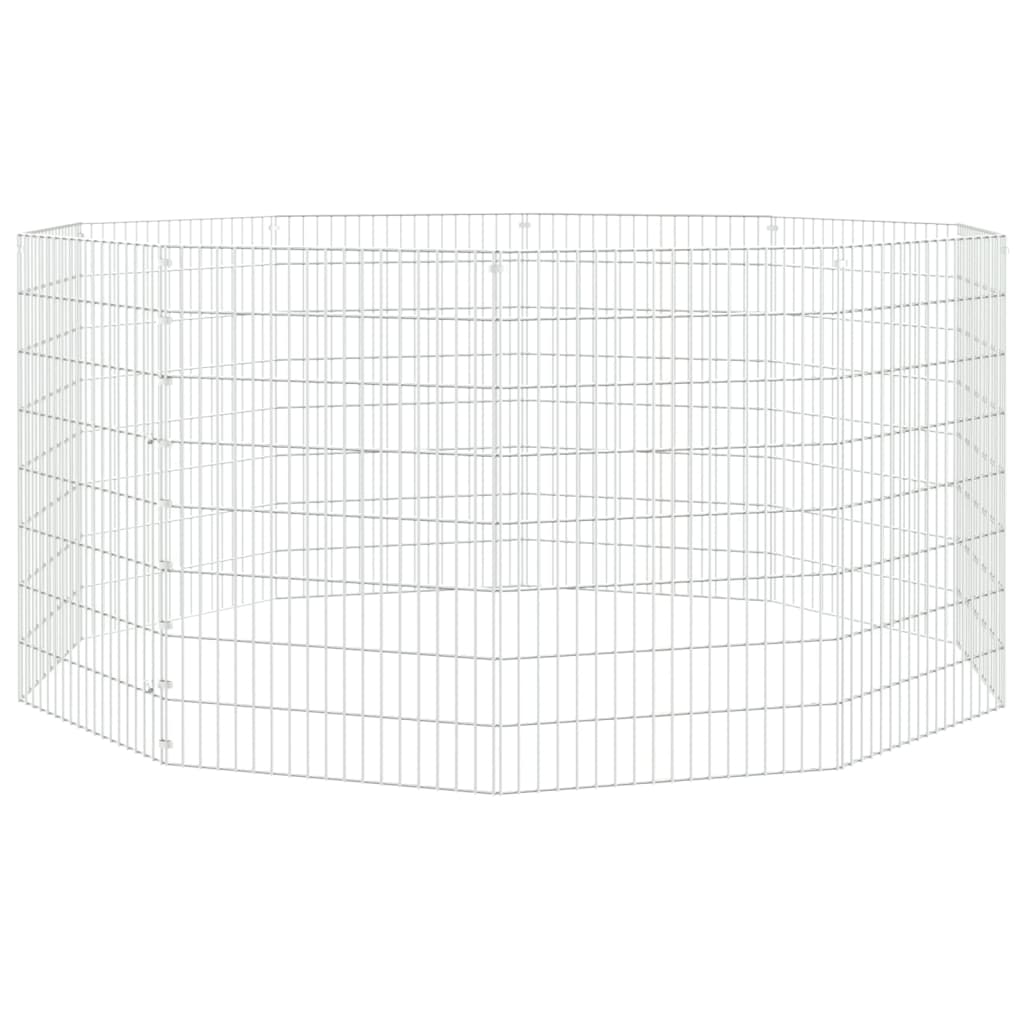 Recinto per Animali Ruspante 10 Pannelli 54x80 cm Ferro Zincato | homemem39