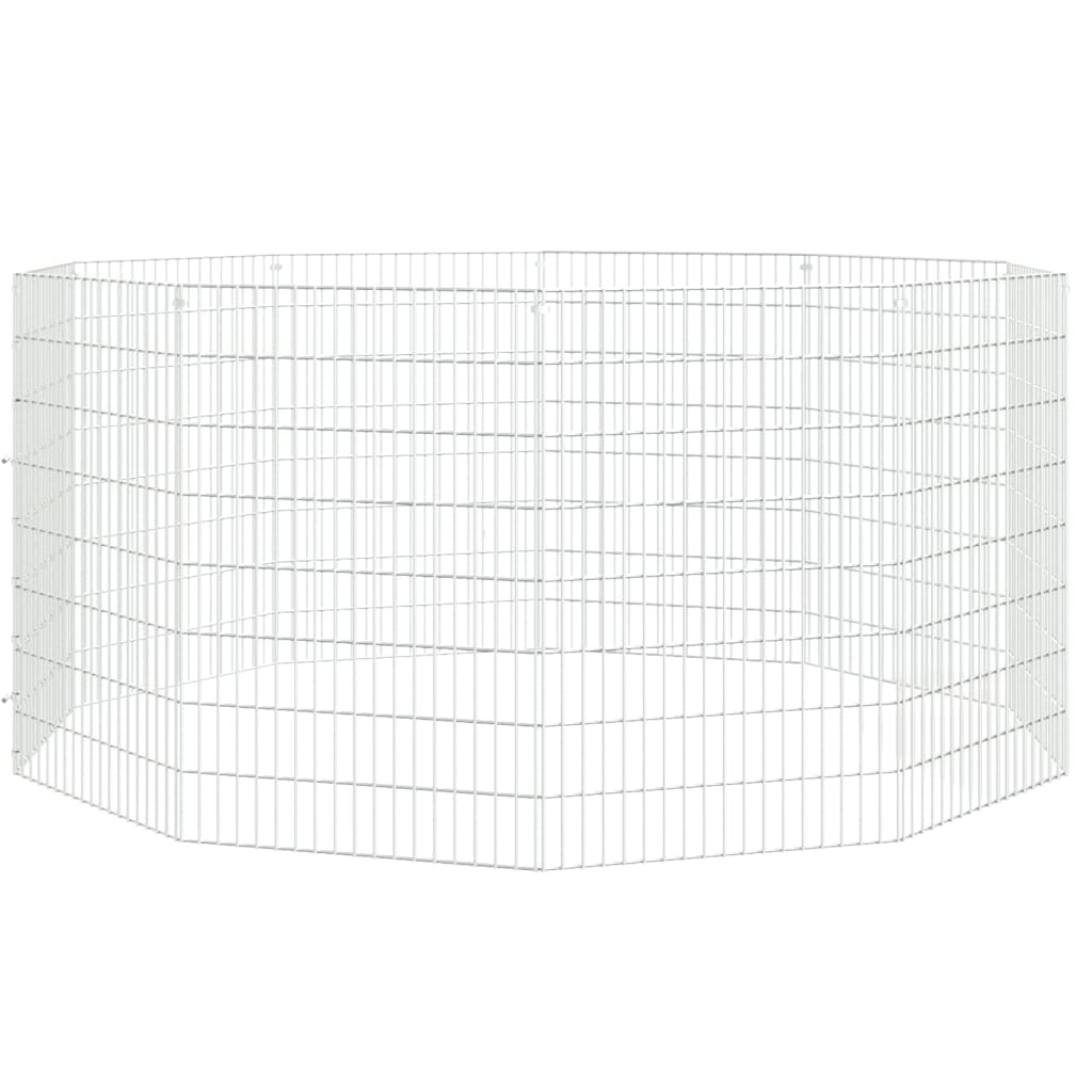 Recinto per Animali Ruspante 10 Pannelli 54x80 cm Ferro Zincato | homemem39