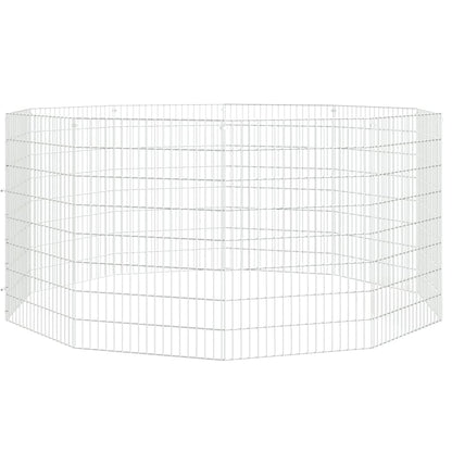 Recinto per Animali Ruspante 10 Pannelli 54x80 cm Ferro Zincato | homemem39