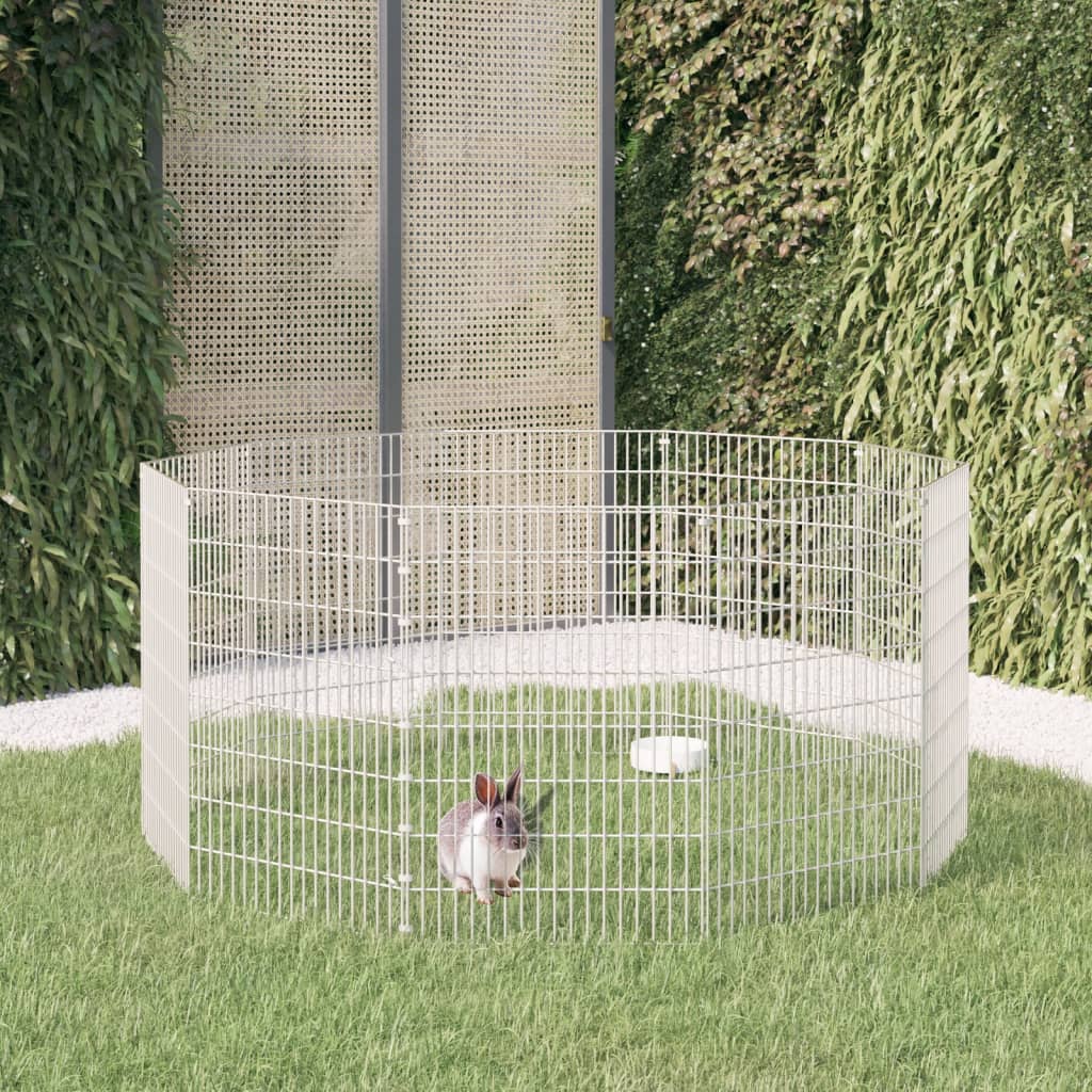 Recinto per Animali Ruspante 10 Pannelli 54x80 cm Ferro Zincato | homemem39