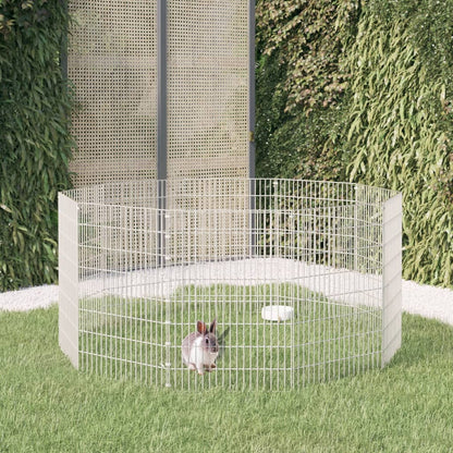 Recinto per Animali Ruspante 10 Pannelli 54x80 cm Ferro Zincato | homemem39