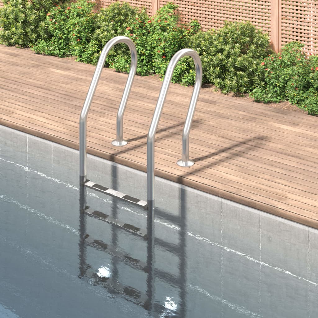 Scala per Piscina 54x38x184,5 cm Acciaio Inox 304 | homemem39