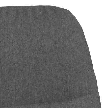 Relax Armchair with Footrest in Dark Gray Fabric