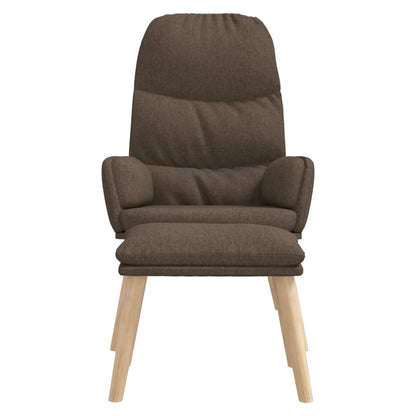 Relax Armchair with Dove Gray Footrest in Fabric