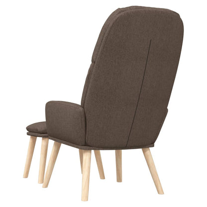 Relax Armchair with Dove Gray Footrest in Fabric