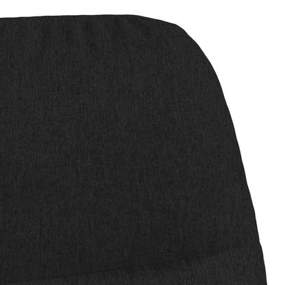 Rocking Armchair with Black Fabric Footrest