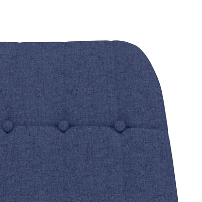 Rocking Armchair with Blue Fabric Footrest